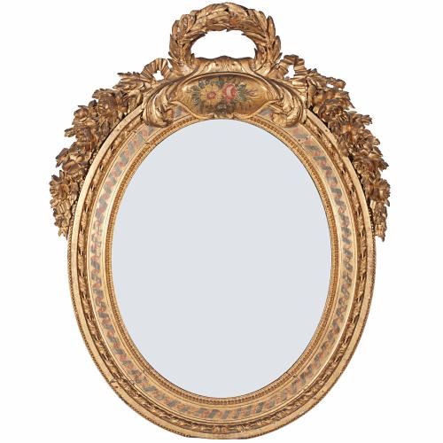 ELIZABETHAN MIRROR, MID 19TH CENTURY.
