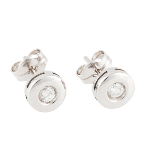 WHITE GOLD AND DIAMOND EARRINGS. 