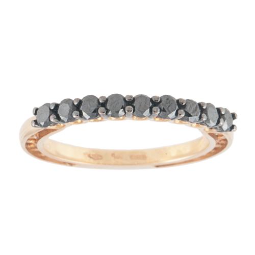 ROSE GOLD AND BLACK DIAMOND RING