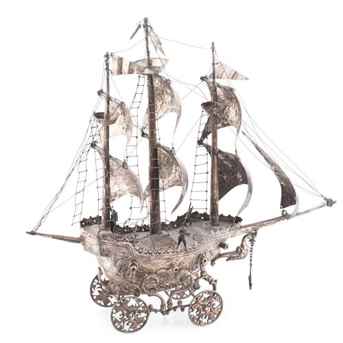 SPANISH SILVER CARAVEL, MID C20th.