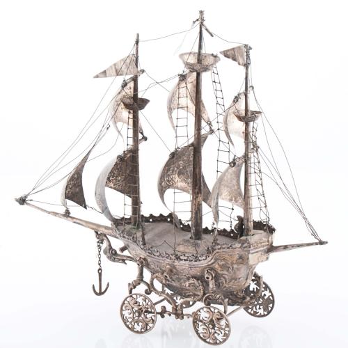 SPANISH SILVER CARAVEL, MID C20th.