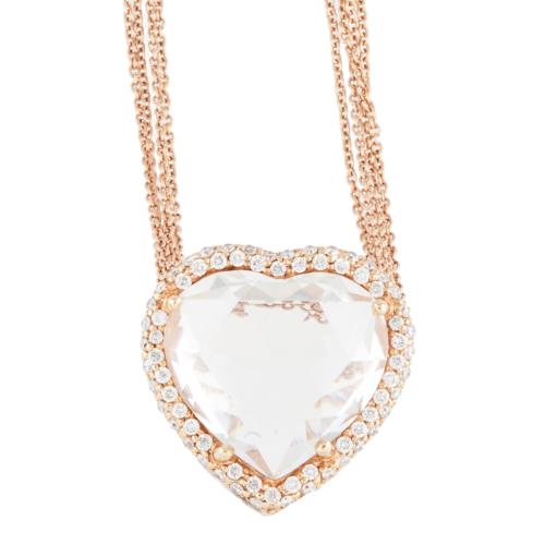 TOPAZ NECKLACE IN ROSE  GOLD.