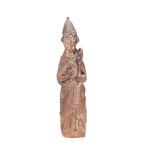 ATTRIBUTED TO THE SPANISH SCHOOL, C15th. "SAINT OBISPO".