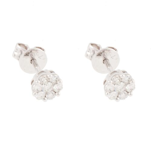 DIAMOND ROSETTE EARRINGS. 