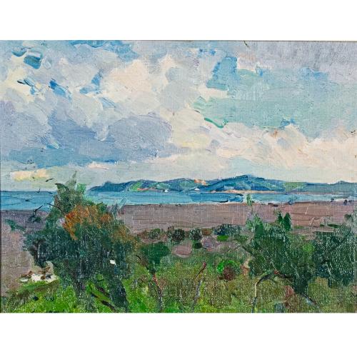 JOAQUIM MIR I TRINXET (1873-1940). "COASTAL VIEW'.