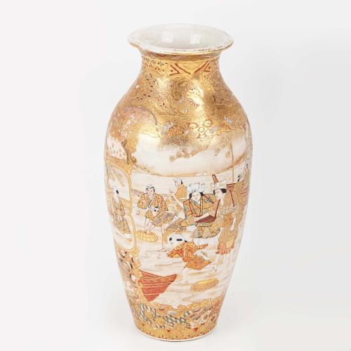 JAPANESE SATSUMA VASE, C19th.