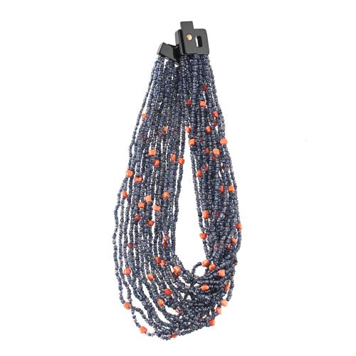 NECKLACE OF EIGHTEEN IOLITES.