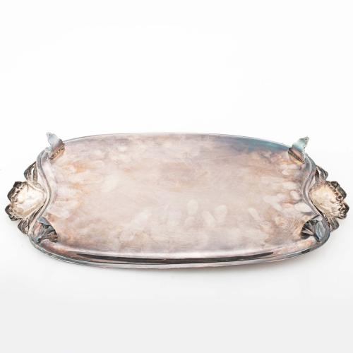 SPANISH SILVER TRAY, C20th.