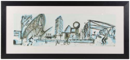 JOSEP VAYREDA CANADELL (1932-2001), ANTONI VIVES FIERRO (1940), JAVIER MONTESOL (1952) Y OTROS. "VISTAS URBANAS DE BARCELONA Y PARÍS". 