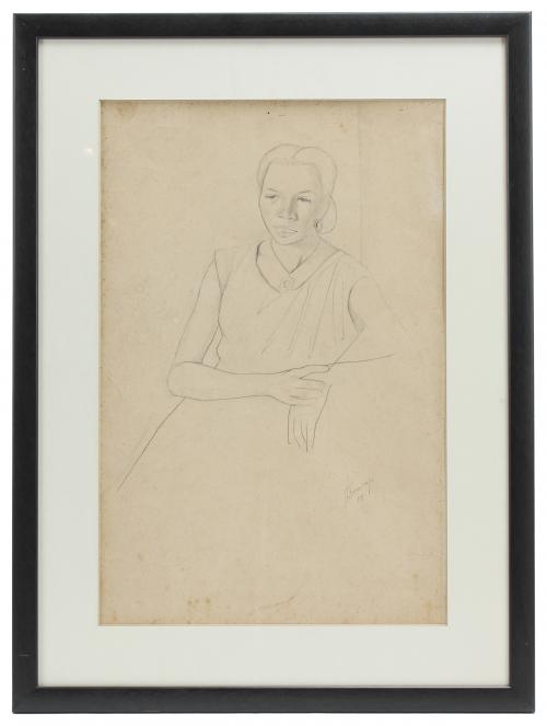 FRANCISCO DOMINGO SEGURA (1893-1974). "JOVEN BRASILEÑA", 1955.