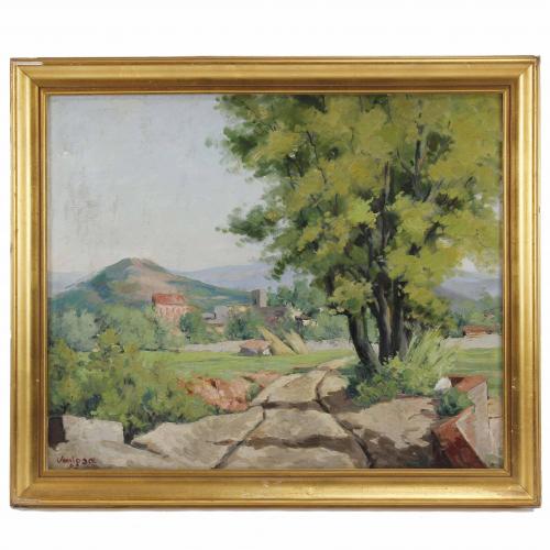 JOSEP VENTOSA DOMÈNECH (1897-1982) "LANDSCAPE IN LA SAGRERA