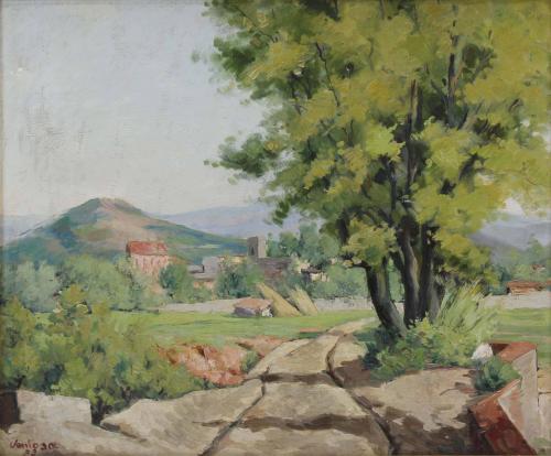 JOSEP VENTOSA DOMÈNECH (1897-1982) "LANDSCAPE IN LA SAGRERA