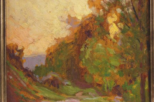 MELCIOR DOMENGE (1872-1939). "BOSQUE", 1910.