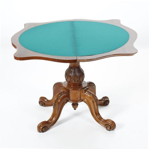 SMALL GAME TABLE, MID 20TH CENTURY.