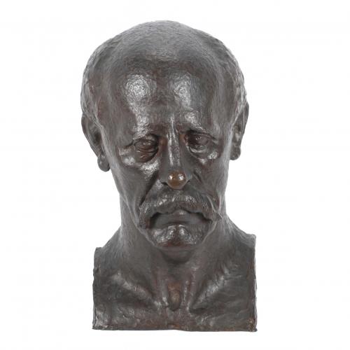 PEDRO MEYLAN (1890-1954). "BUSTO DE HOMBRE CON BIGOTE", 1922.