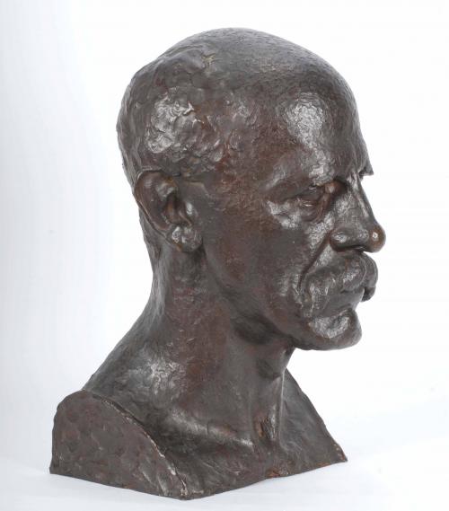 PEDRO MEYLAN (1890-1954). "BUSTO DE HOMBRE CON BIGOTE", 192