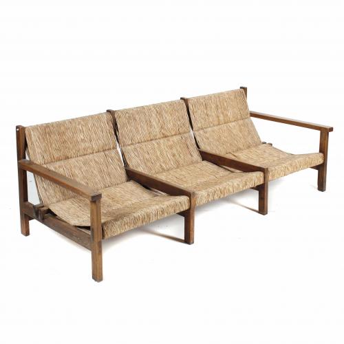 SPANISH THREE-SEATER SOFA, CIRCA 1950-1960.
