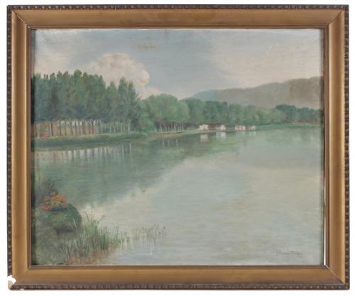 JAUME FREIXAS FREIXAS (ESPAÑA, PPS. SIGLO XX).  "LAGO DE BANYOLES".