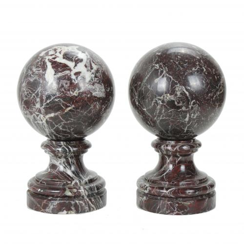 PAREJA DE ESFERAS ORNAMENTALES, SIGLO XX.