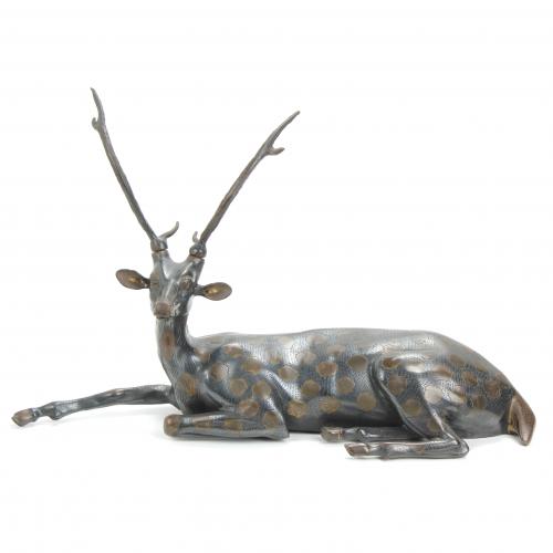 SOUTHEAST ASIA SCHOOL, 20TH CENTURY. "LYING DEER".