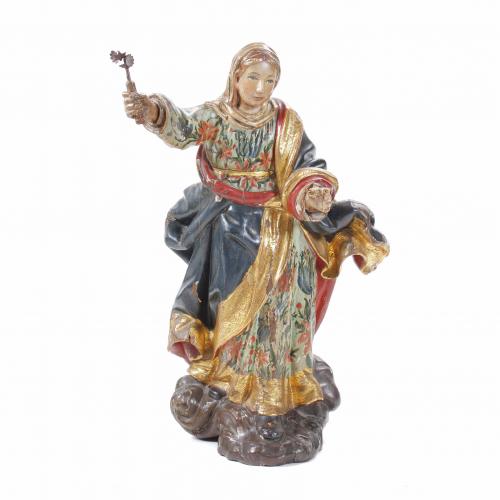 18TH CENTURY CASTILIAN SCHOOL HOLY WOMAN.