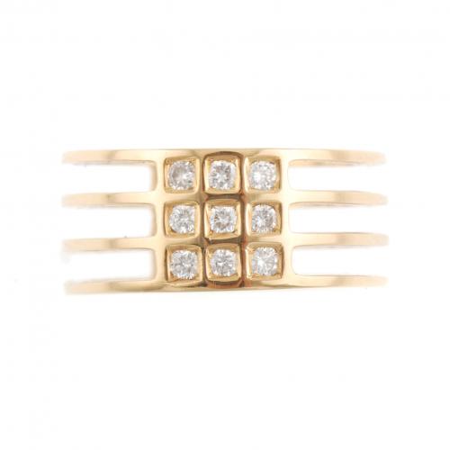 SORTIJA ANCHA CON DIAMANTES.