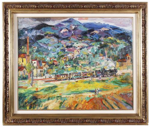 JOAN ABELLÓ (1922-2008). "L'ÚLTIM TREN", 1964.