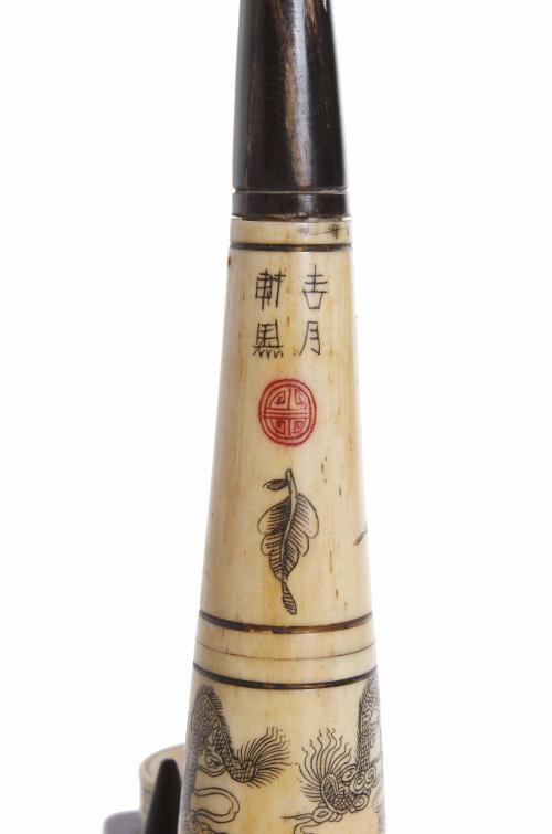PIPA DE OPIO CHINA, DINASTÍA QING, FIN. SIGLO XIX. 