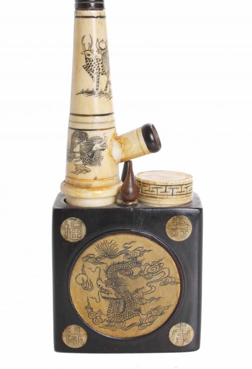 PIPA DE OPIO CHINA, DINASTÍA QING, FIN. SIGLO XIX. 