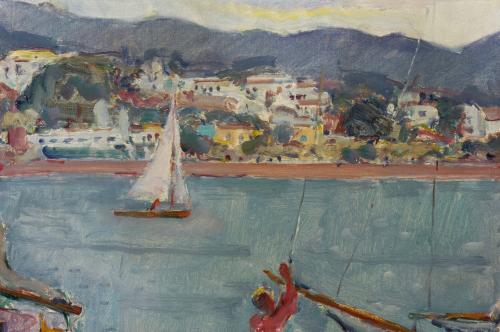 JOSEP AMAT PAGES (1901-1991). "PIER IN SANT FELIU DE GUÍXOL