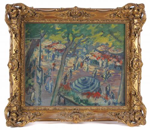 EMILI BOSCH ROGER (1894-1980). "LAS RAMBLAS DE LAS FLORES DE BARCELONA".