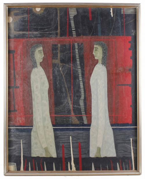 JOAN BROTAT VILANOVA (1920-1990). "DOS FIGURAS CARA A CARA".