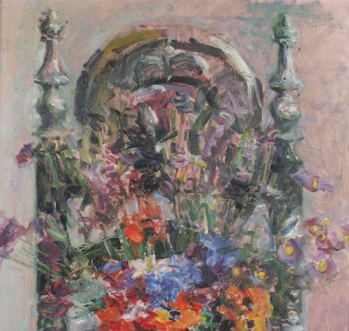 GABINO REY SANTIAGO (1928-2006) "FLOWERS VASE".