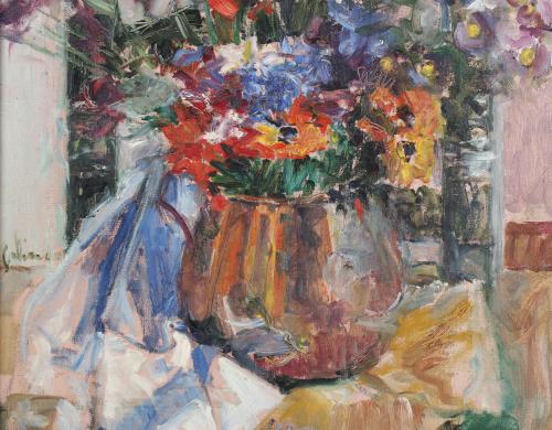 GABINO REY SANTIAGO (1928-2006) "FLOWERS VASE".