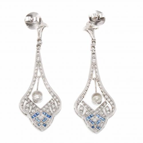 PENDIENTES LARGOS ESTILO ART DÉCO.