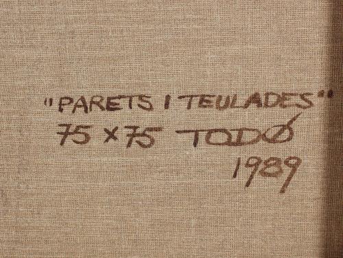 FRANCESC TODO (c.1922-?). "PARETS I TEULADES", 1989.