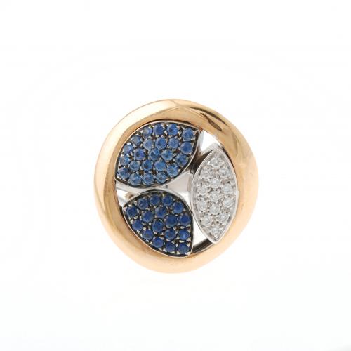 DIAMONDS AND SAPPHIRES RING.