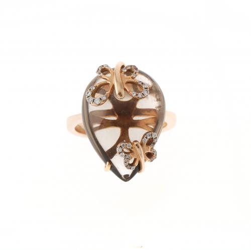RING WITH DIAMONDS BUTTERFLIES.
