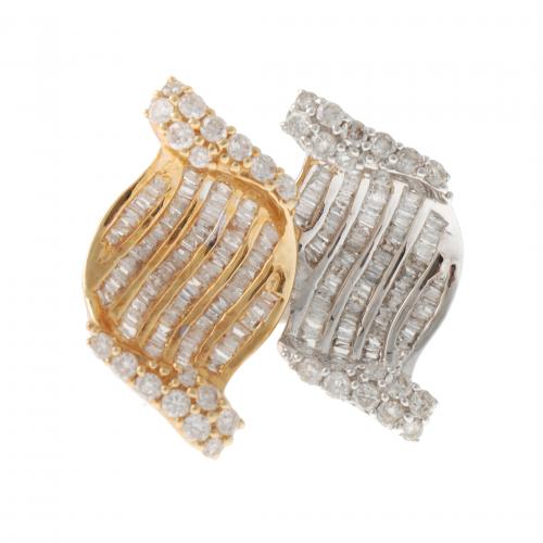 RING WITH COMBINED DIAMONDS.