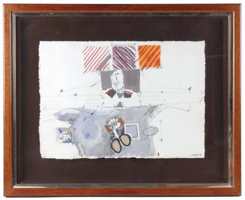 JOSEP RICART I MAIMIR (1925-2020). "COMPOSICIÓN CON PUÑO", 1977.