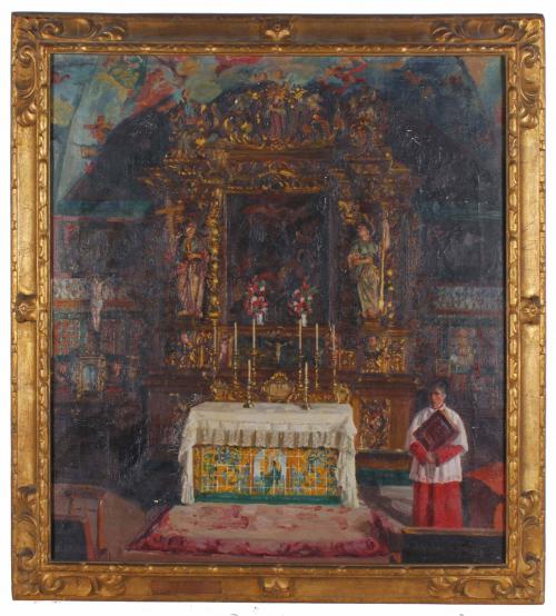 JOSEP MARIA LLOPIS DE CASADES (1886-1915). "CAPILLA DE LA CASA DE LA CONVALECENCIA DE BARCELONA", 1912.