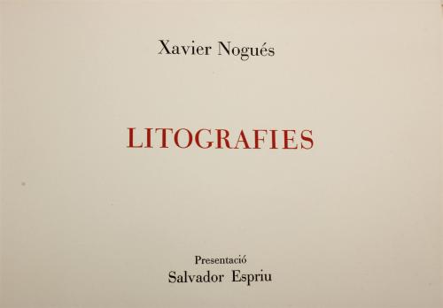 "TRES LIBROS SOBRE XAVIER NOGUÉS".