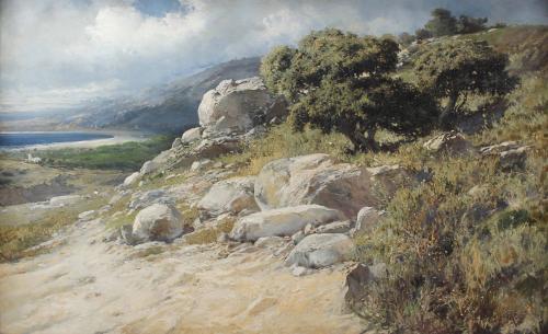 BALDOMERO GALOFRE I GIMÉNEZ (1849-1902). "PAISAJE", 1901.