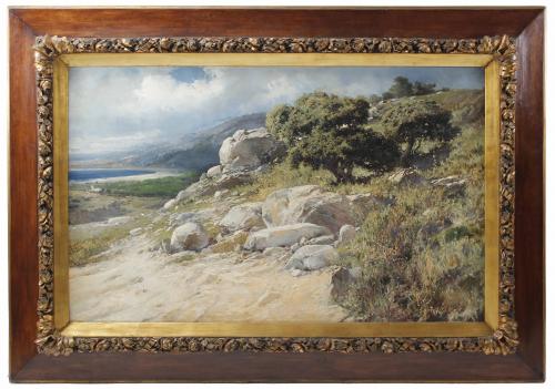 BALDOMERO GALOFRE I GIMÉNEZ (1849-1902). "PAISAJE", 1901.