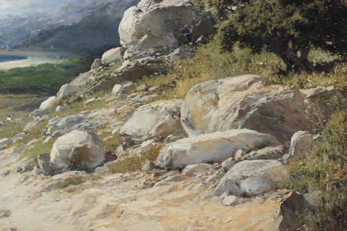 BALDOMERO GALOFRE I GIMÉNEZ (1849-1902). "PAISAJE", 1901.