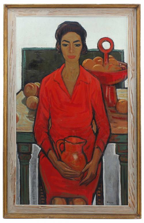 JESUS CASAUS MECHO (1926-2002). "RETRATO DE LA MUJER DEL AR