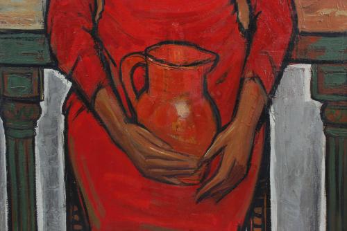 JESUS CASAUS MECHO (1926-2002). "RETRATO DE LA MUJER DEL AR