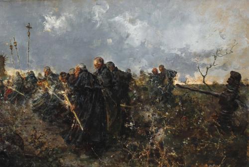 SALVADOR SÁNCHEZ BARBUDO (1857-1917). "PROCESIÓN", 1887.