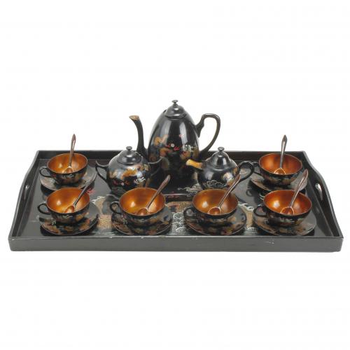 JAPANESE TEA SET FOR SIX SERVICES, MID 20TH CENTURY.
