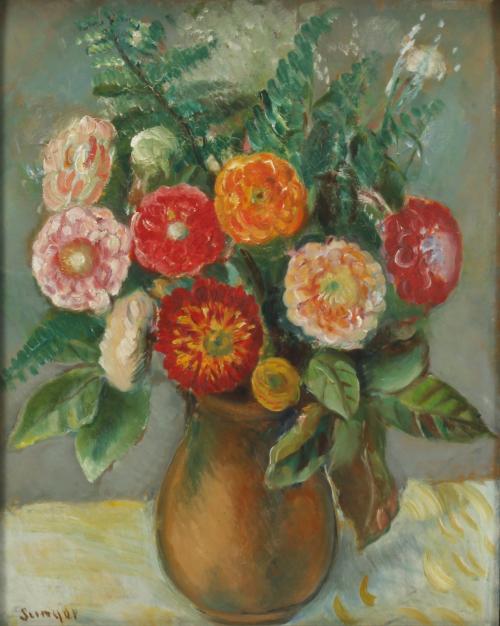 JOAQUIM SUNYER MIRÓ (1874-1956). "FLORES".